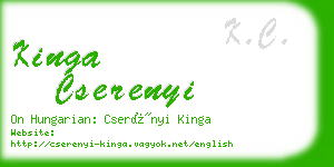 kinga cserenyi business card